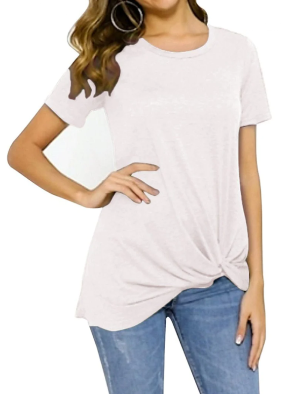 New T-Shirt Hip Length Irregular Hem Ideal For Lounging #6